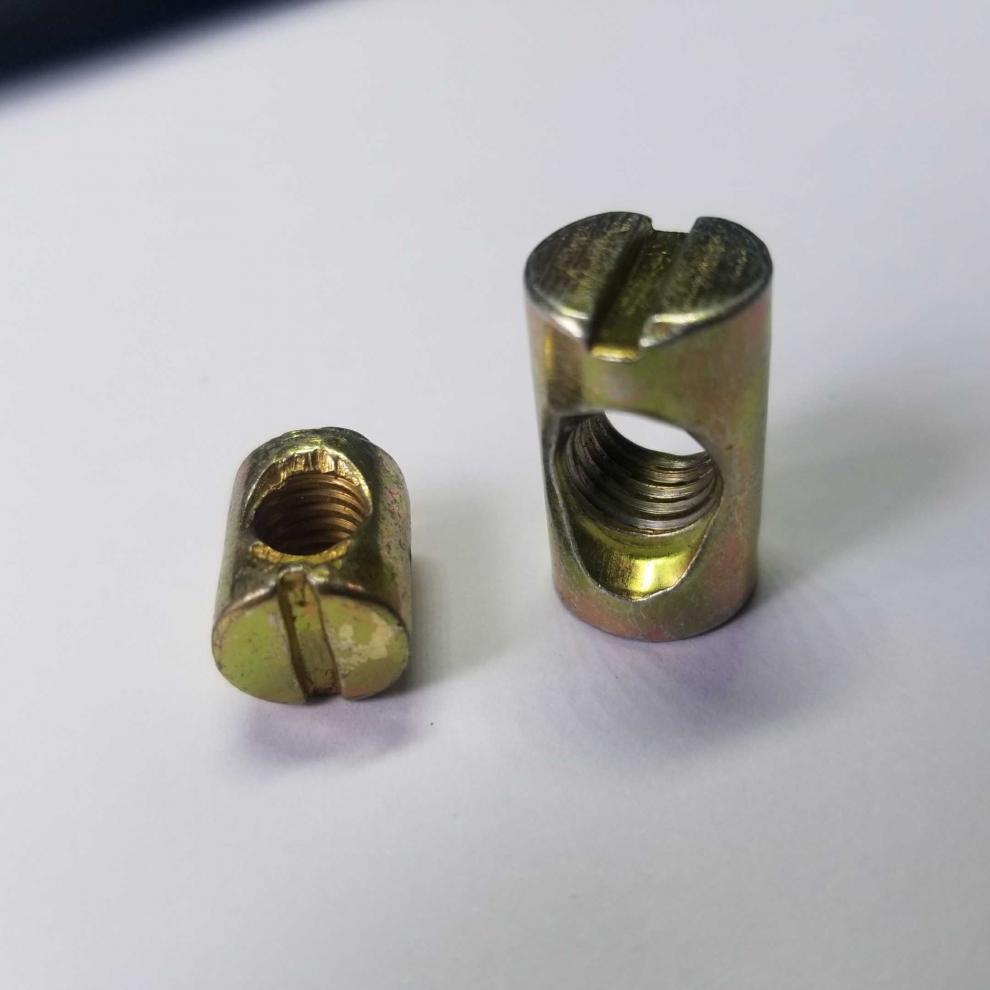 锤头螺母m5 二合一 家具预埋锤头螺母 一字 t型 家具床锤头螺帽 米字6