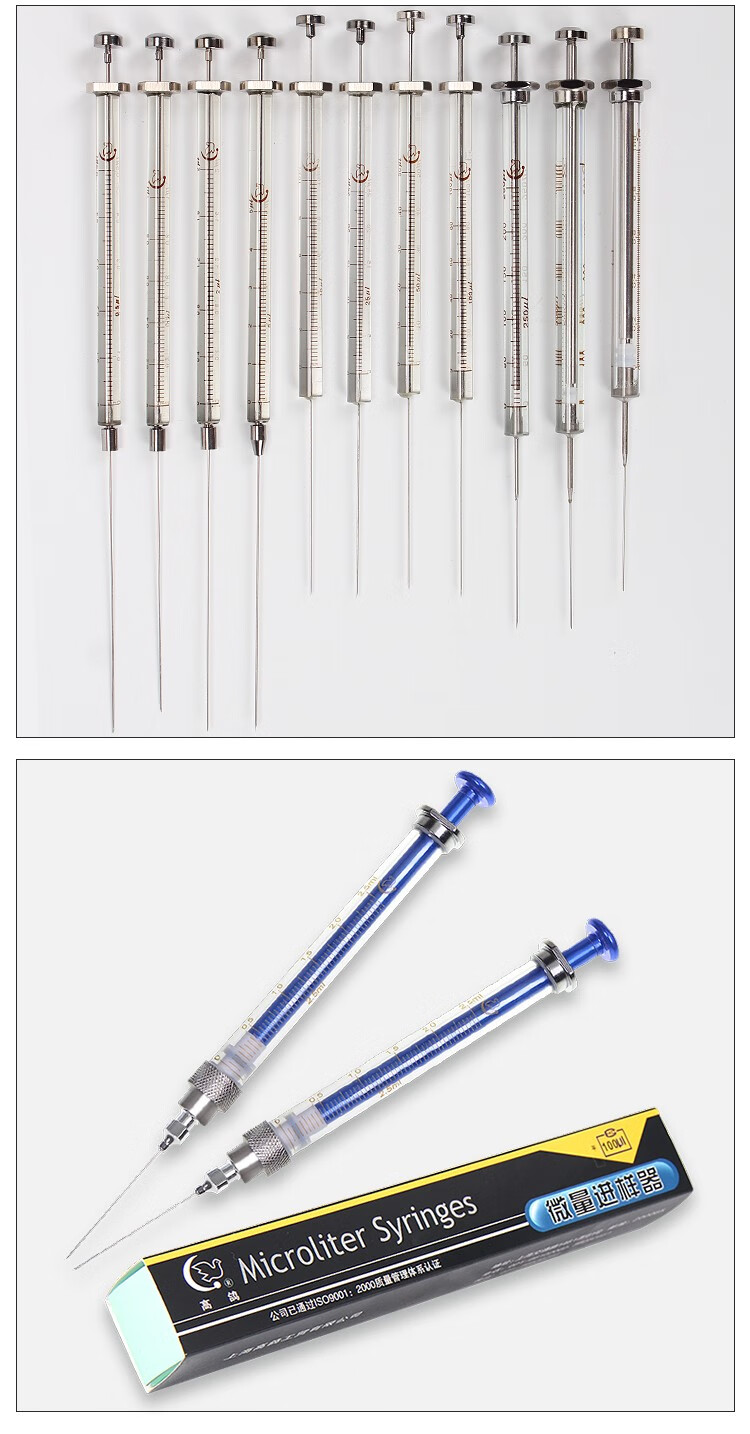 上海高鸽 锁紧头微量进样器 进样针可换针 锁紧头250ul