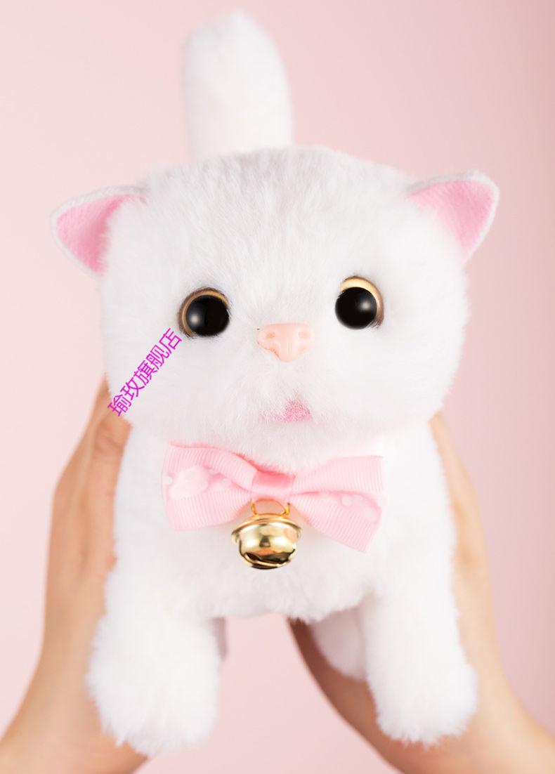 孩子玩具仿真猫咪毛绒玩具 猫猫会叫会走路的玩偶儿童电动毛绒宠物