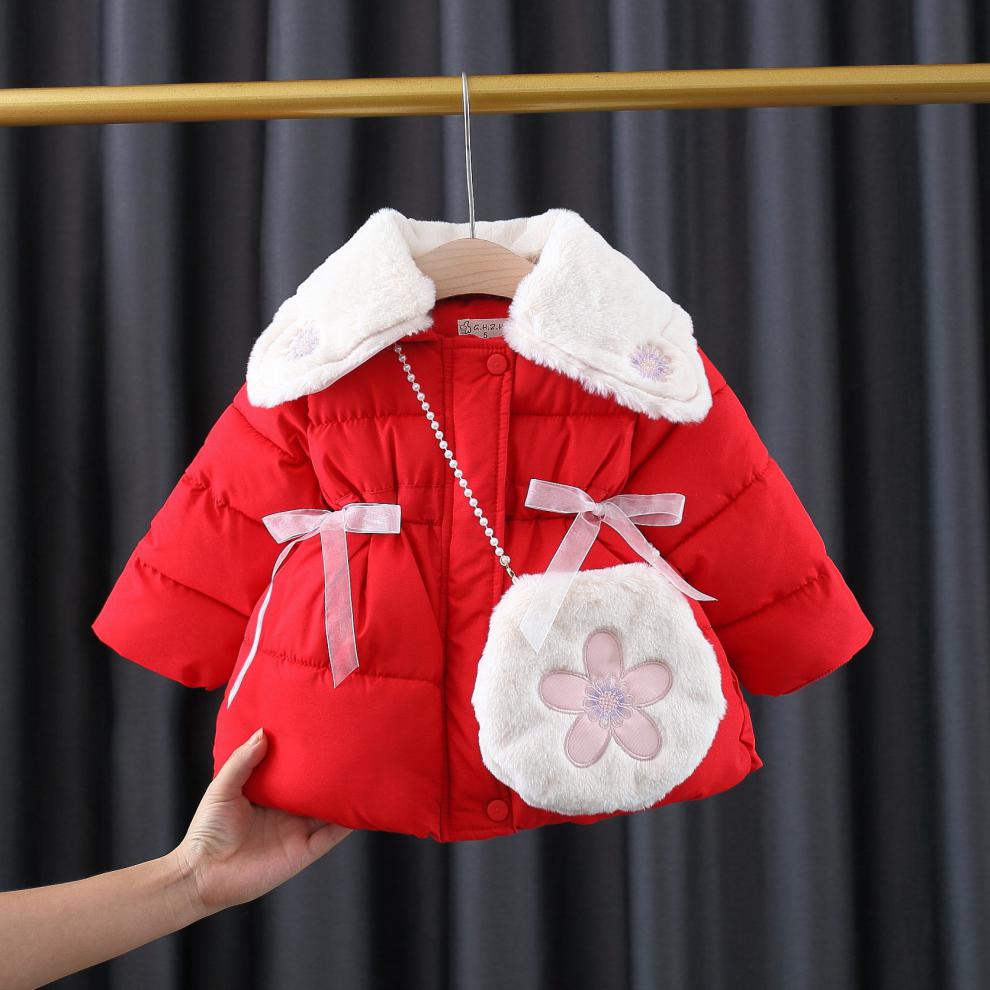 90绒南极人一周岁半1女宝宝冬装袄子洋气时髦2女童