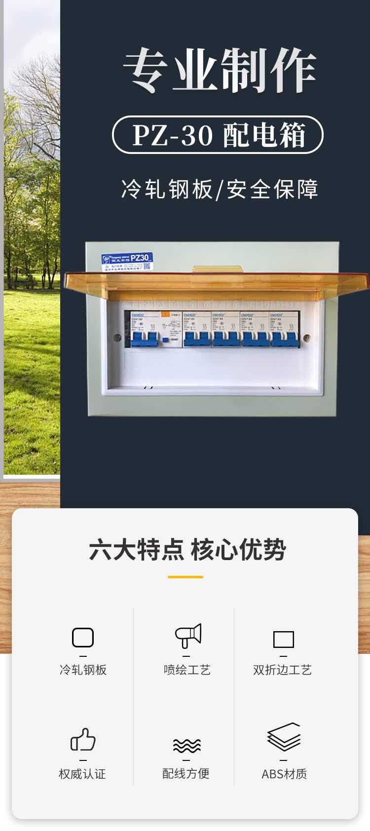 lxee 配电箱pz30家用明暗装空气开关盒子户外12回路电源控制工厂用电