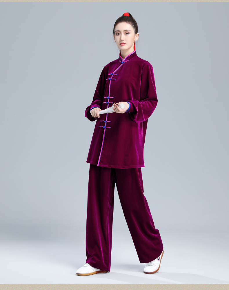 太极服套装女中老年人武术练功服晨练服太极拳服装比赛表演服孔雀蓝s