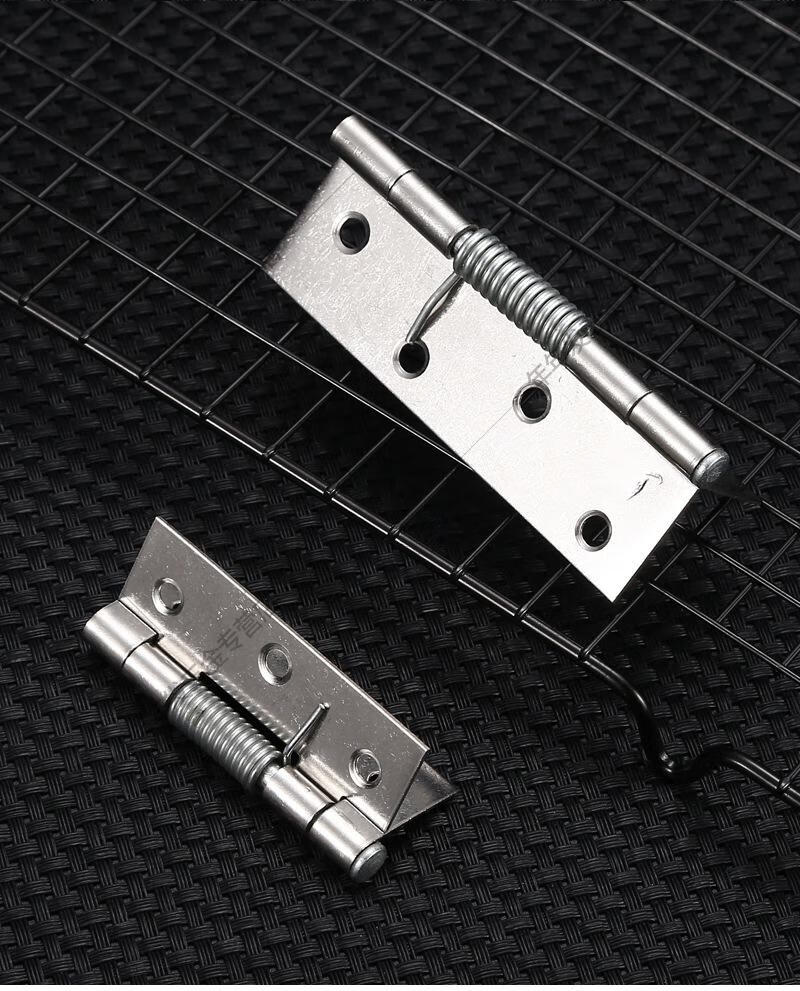 不锈钢弹簧自闭合页五金配件门自动关门合页铰链3寸4寸弹簧合页3寸3寸