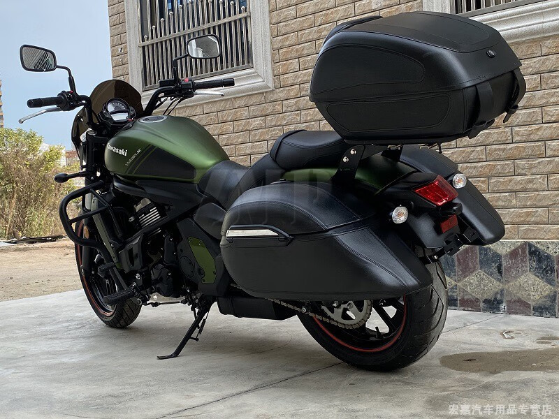 适用于川崎小火神650边箱挂箱边包尾箱挡风坐垫折叠靠背专用改装 挡风