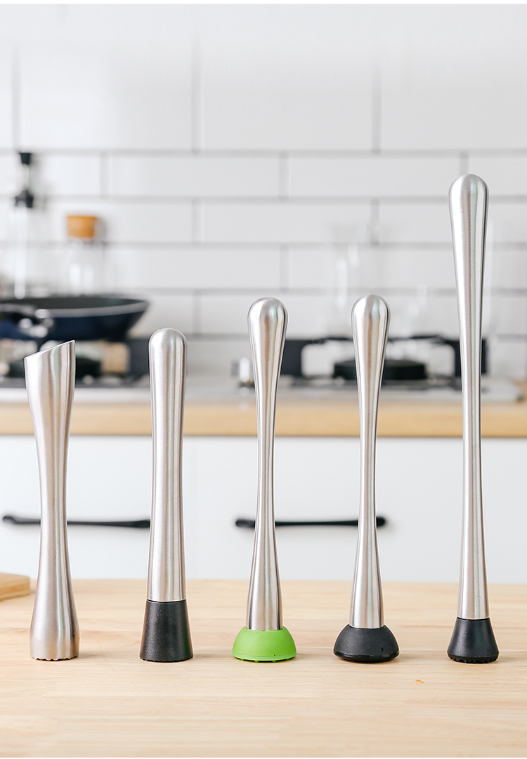 柠檬锤压汁棒水果捣汁棒捣棒不锈钢碎冰棒鸡尾酒捣棍奶茶店捣碎棒