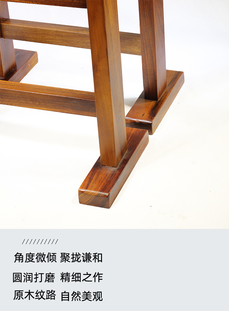 花实木大板支架桌腿桌脚支架脚木质桌子脚架原木茶桌定金 奥坎工字架