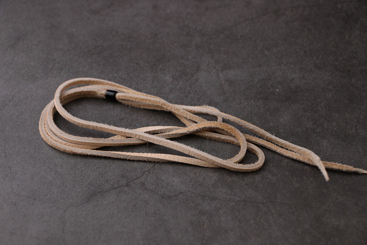 【提伯斯】 意大利鹿皮绳 项链浅咖啡本色 送琉璃锁珠七夕情人节生日