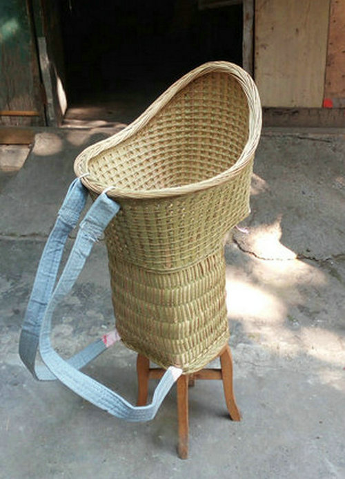 婴儿背篓竹编背篼娃娃童宝宝小孩凉背筐背椅背带椅子夹背儿竹编普通