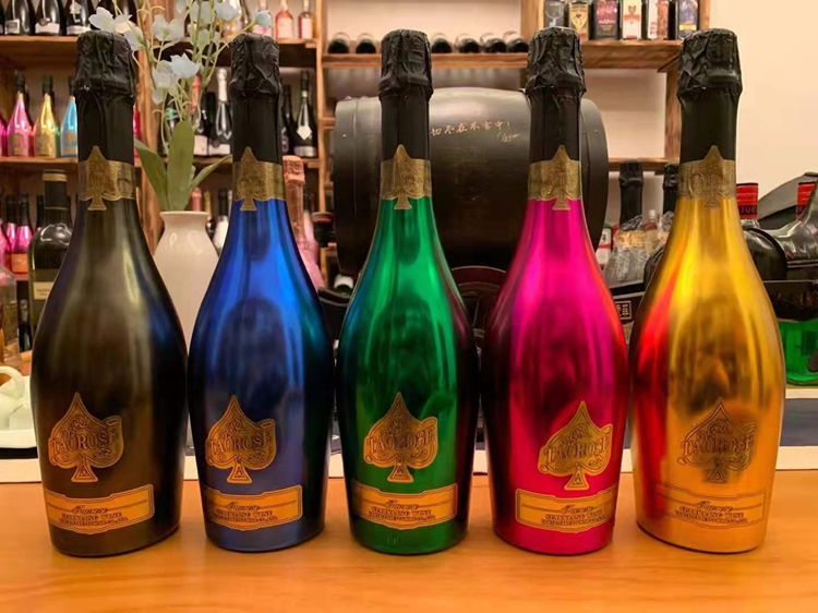 高颜值网红黑桃a起泡酒750ml酒吧神龙套老香槟酒水果味气泡酒批发