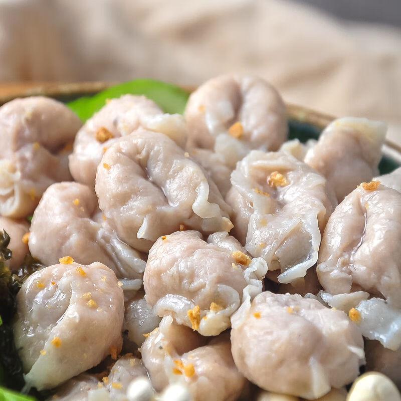 潮汕手工鱼皮饺汕头鱼卷达濠鱼册鱼滑鱼丸鱼皮角水饺火锅食材肉燕2斤