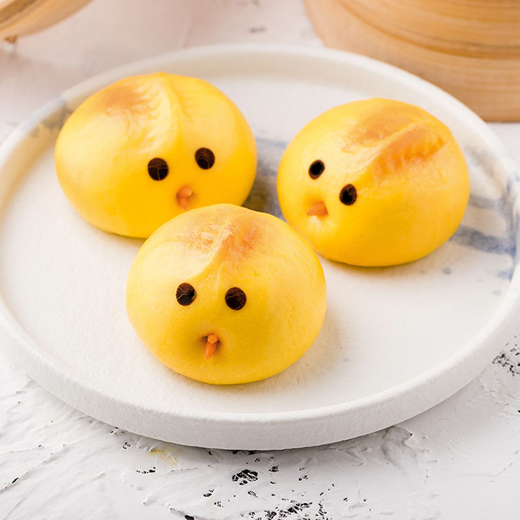 顺丰直达卡通包子奶黄小猪包鸡仔豆沙熊仔宝宝儿童早餐面点心学生速冻