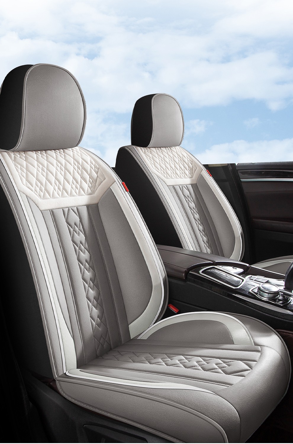 科技布汽车坐垫四季通用夏季凉垫透气座垫全包垫子夏天座套座椅垫