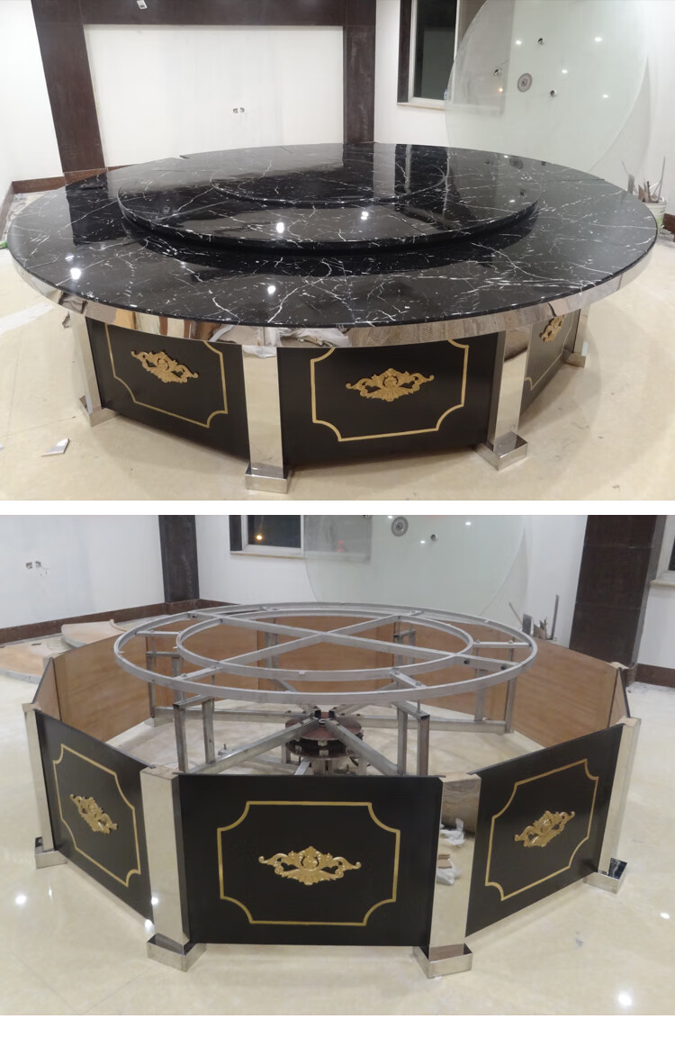 圆餐桌电动转盘遥控转台落地电动钢架自动旋转展示台圆台转心钢架