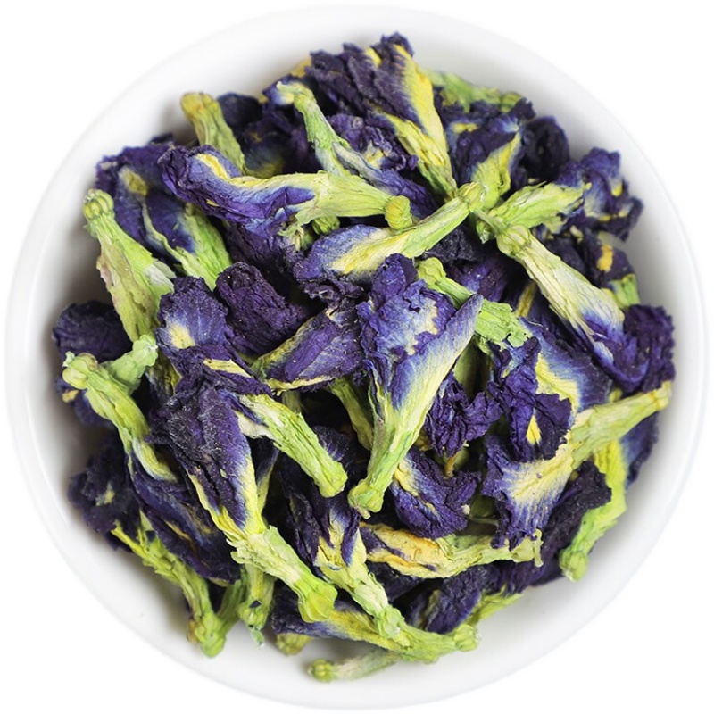 北京同仁堂蓝蝴蝶蝶豆花100g正宗干蝶豆花食用蓝蝴蝶花染色调色食用