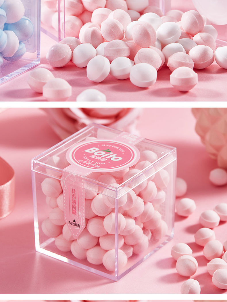 接吻糖玫瑰花香体糖果清凉口气持久清新约会吐息礼盒