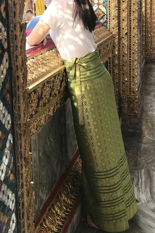 泰国女装一片裙缅甸傣族服装日常穿包裹裙包臀夏装半身长裙纱笼仙