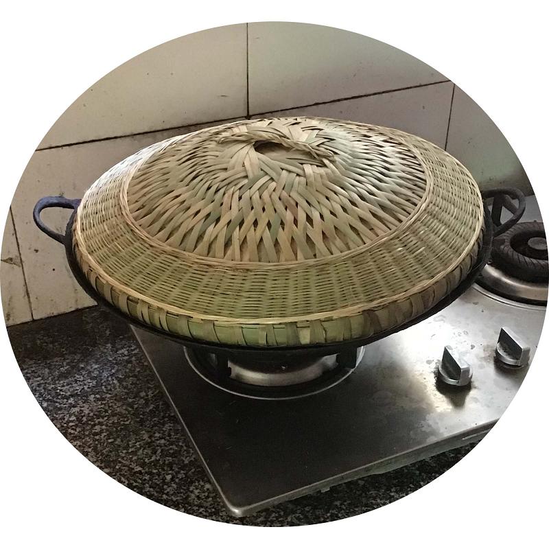 莱瑞斯竹编锅盖竹盖子蒸子盖正子盖竹蒸盖蒸饭木桶盖家用纯手工小号