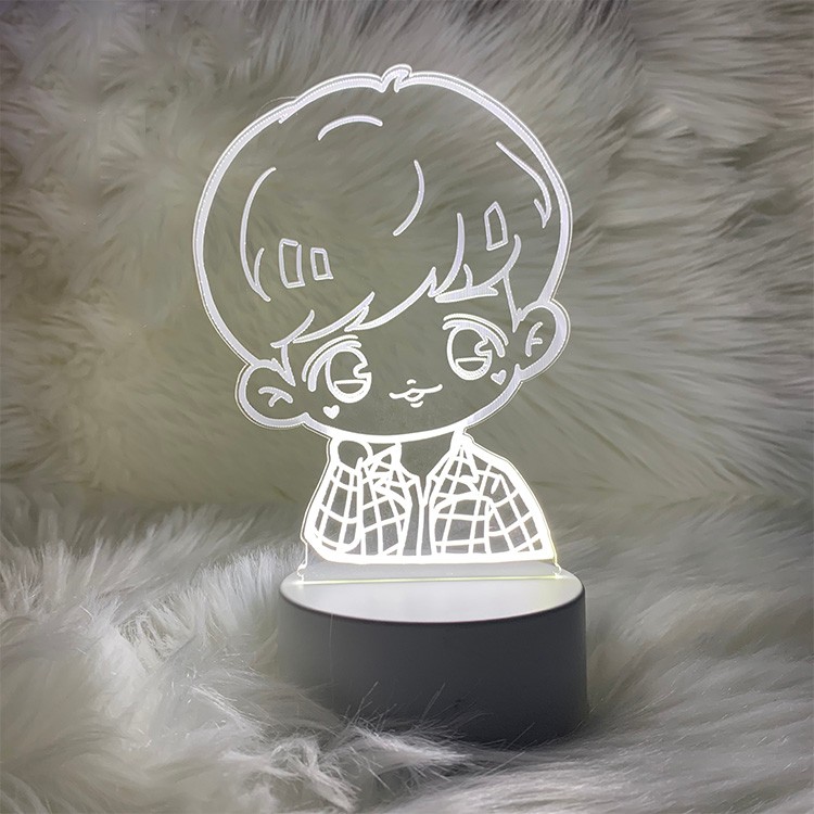 伯贤范丞丞卡通人型q版灯牌小夜灯床头灯周边礼物同款应援 黄明昊卡通