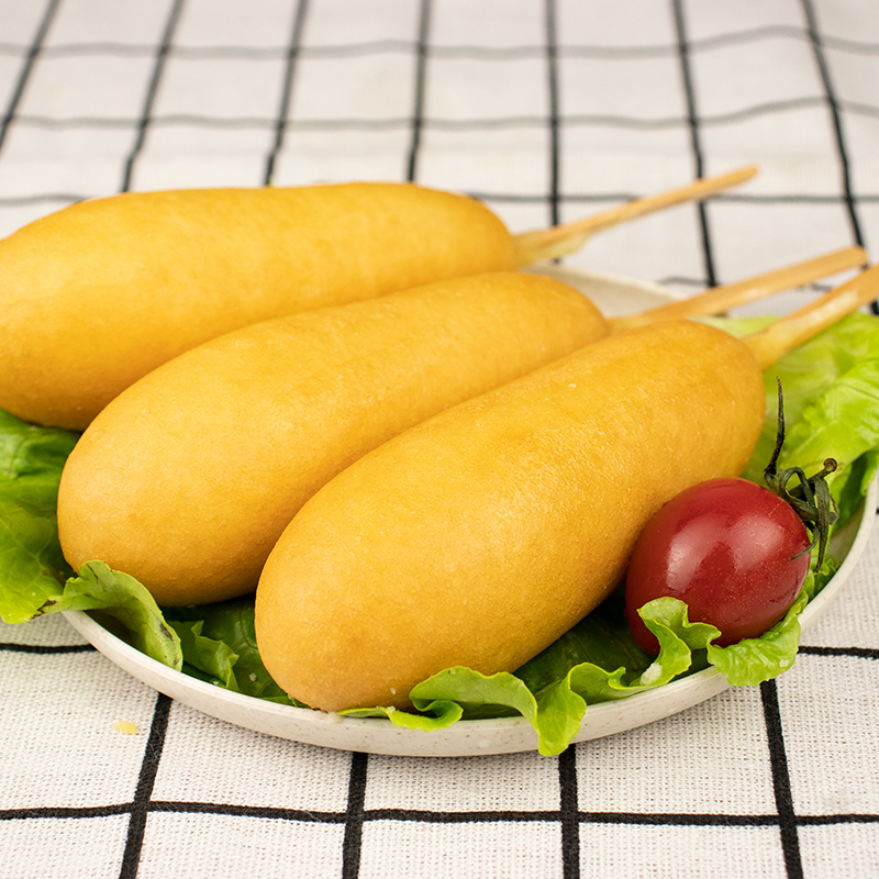 黄金热狗棒8支韩国街头油炸小吃脆皮香肠半成品640g正大黄金热狗棒640