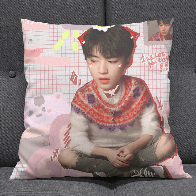 王俊凯抱枕 tfboys王俊凯karry周边小螃蟹应援物房间卧室装饰双面抱枕