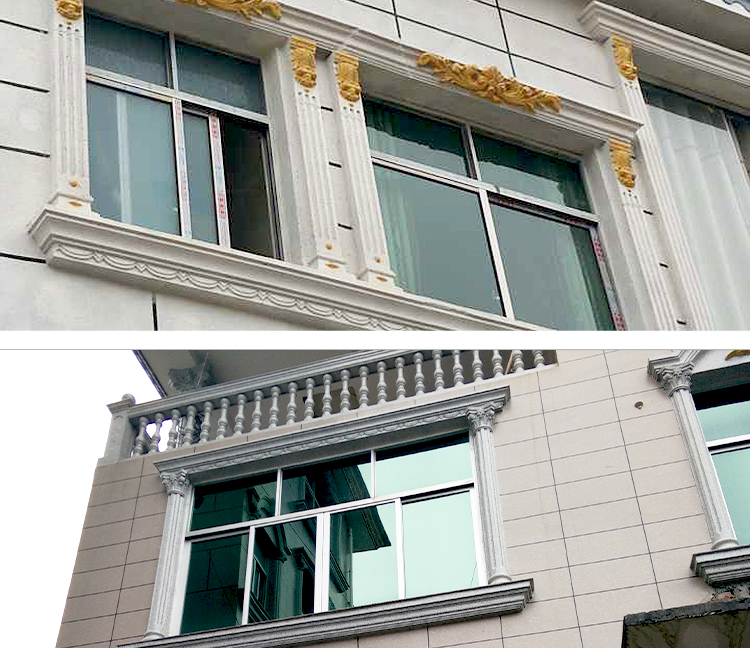 别墅窗套模具欧式现浇线条外墙装饰模型水泥中式窗拱模罗马柱模具 15