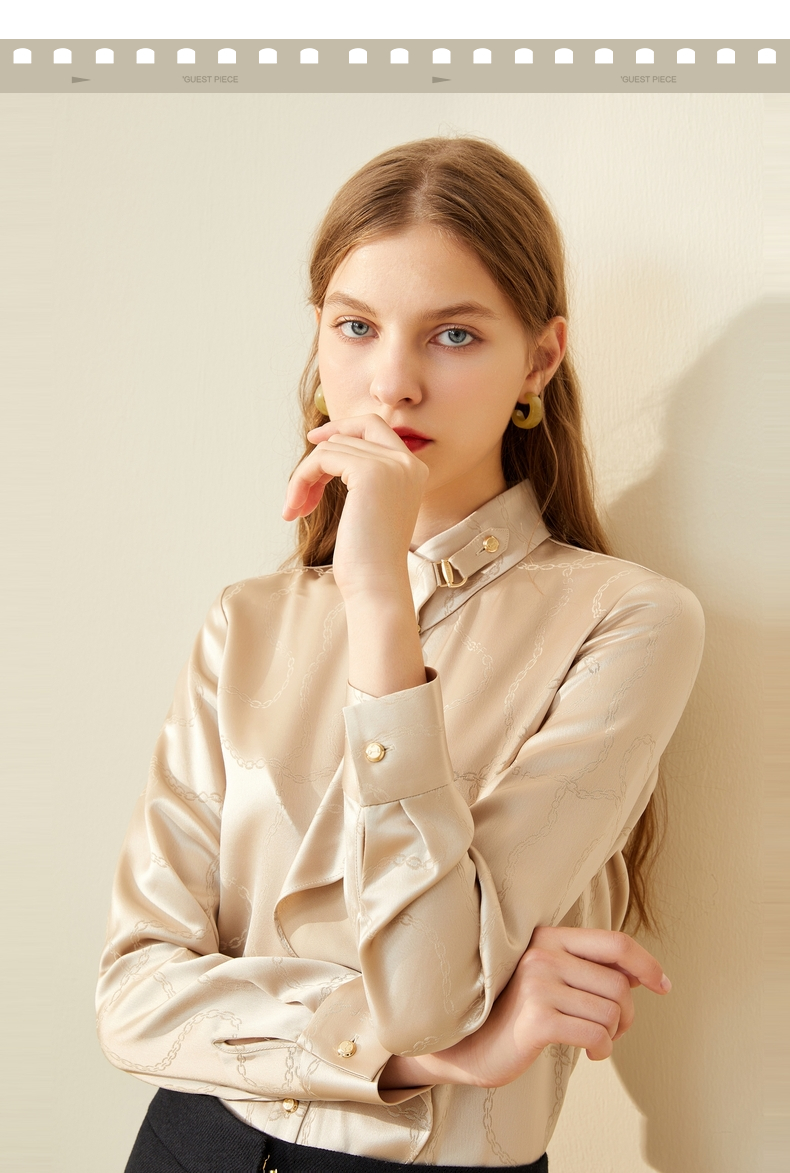 scofield衣恋官方集团依恋女装衬衫气质修身纯色长袖春季款通勤优雅