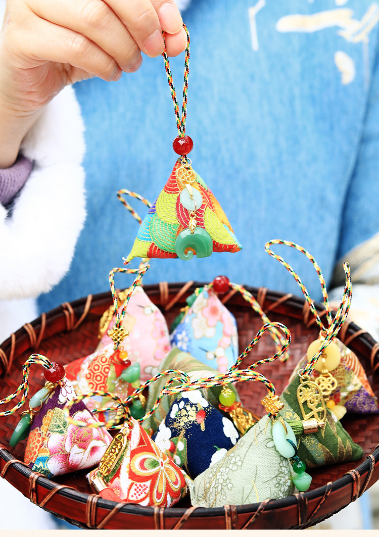 探先生端午节祈福香包驱蚊艾草香囊纯艾叶香袋粽子礼盒挂件物业活动