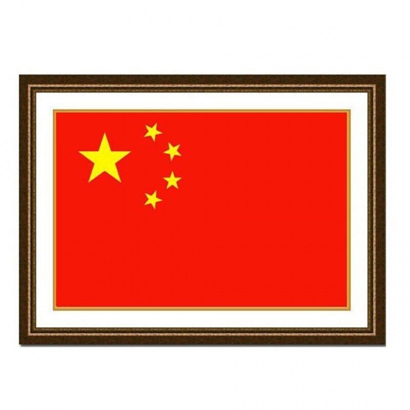 十字绣五星红旗党旗线绣中国风手工小幅学生新手简单绣红旗可定制