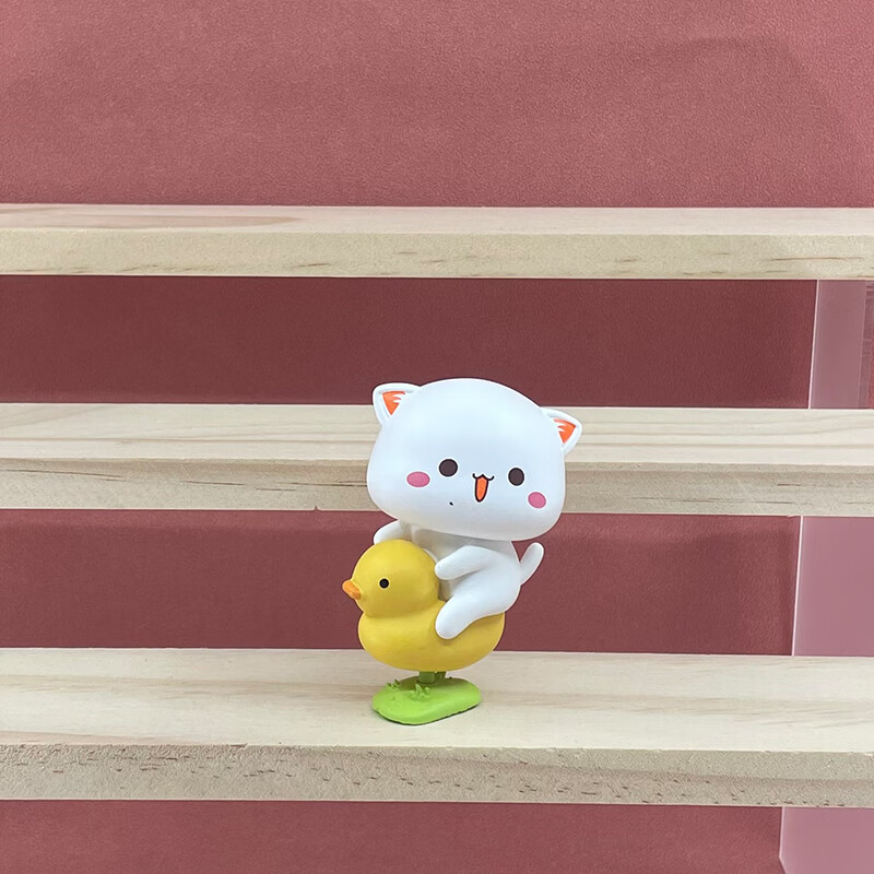 蜜桃猫2盲盒 蜜桃猫第二弹盲盒让爱先行系列2代 可爱猫咪潮玩摆件女生