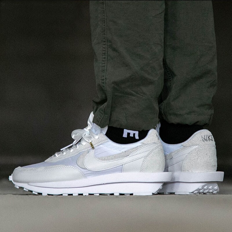 nike耐克新款男女鞋sacaixldvwaffle联名解构跑步鞋bv0073101结构纯白