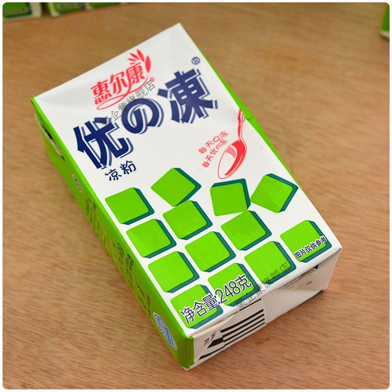 惠尔康优の冻凉粉仙草冻吸冻优的冻果冻凉茶饮料整箱16盒248g8瓶装