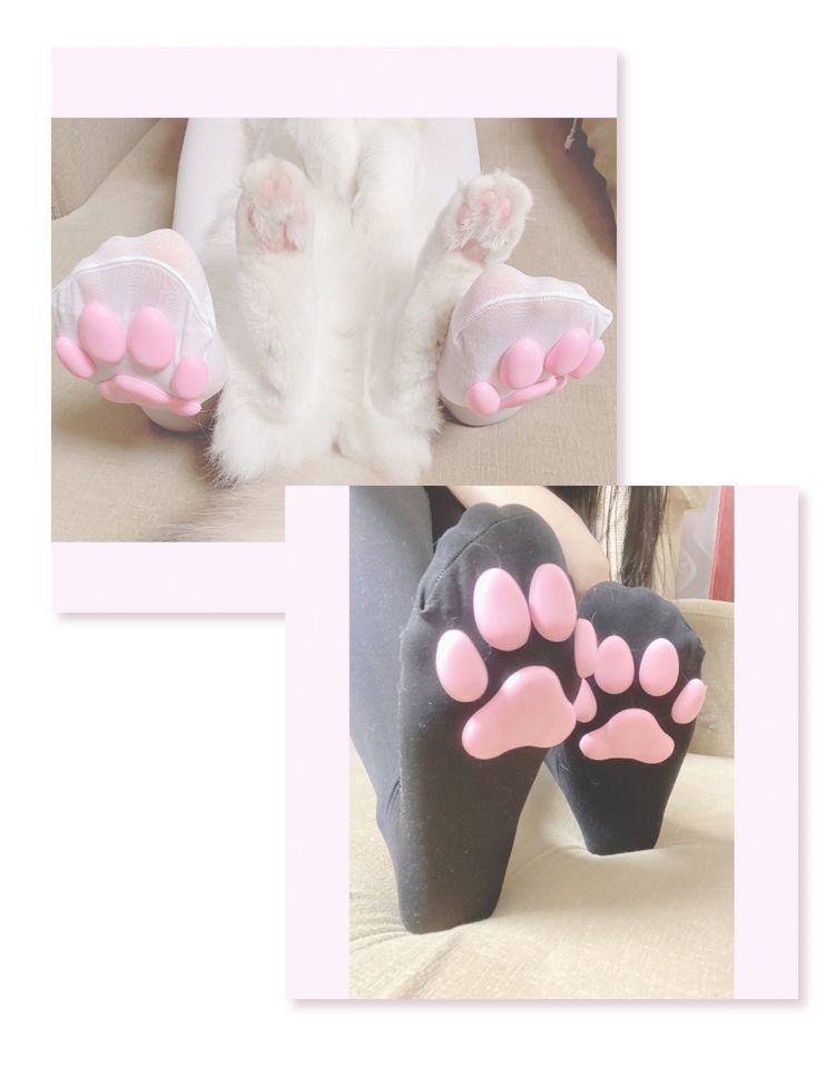 好品质女士长袜美腿袜立体猫爪丝袜肉垫长筒袜性感情趣硅胶软萌妹萝莉