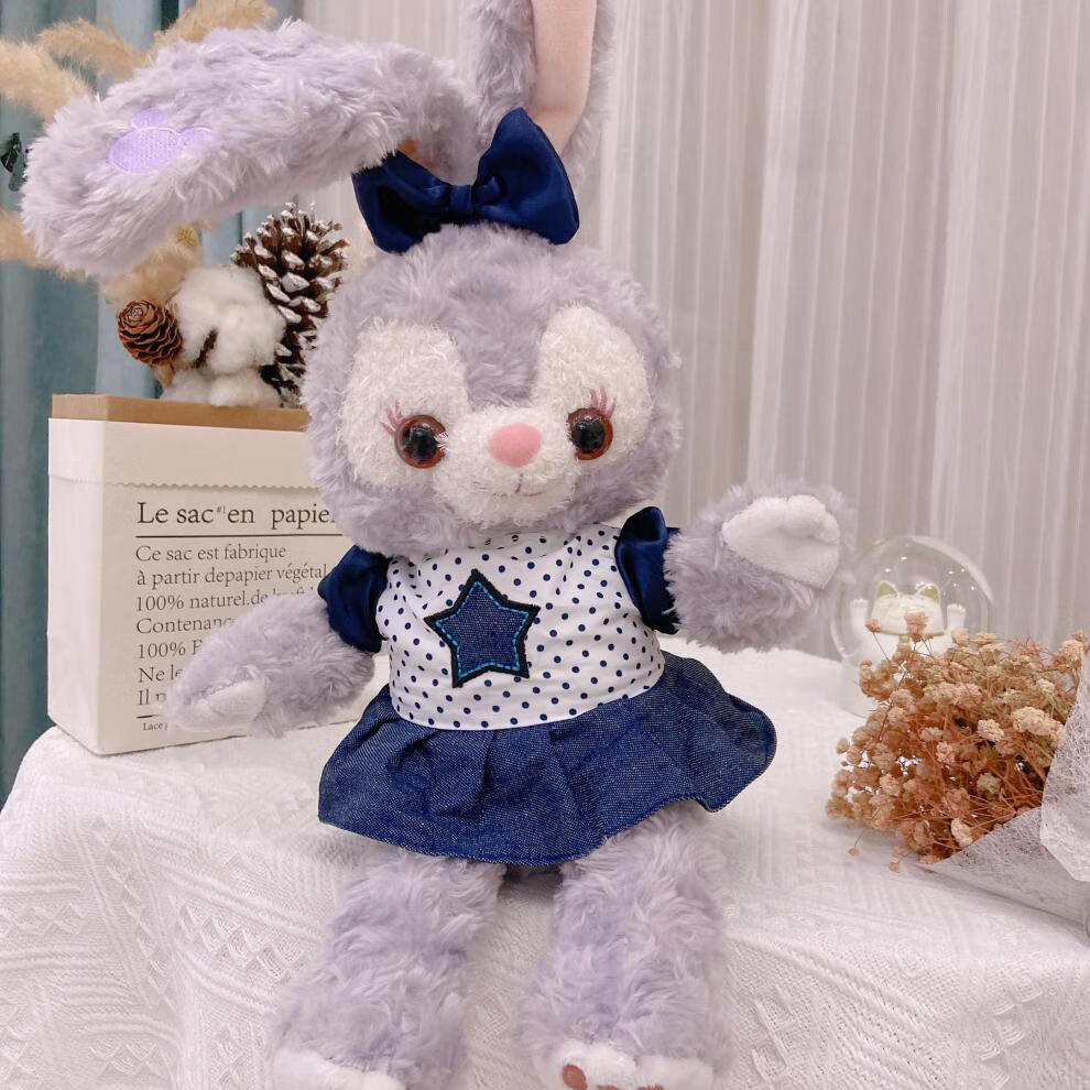 迪士尼disney星黛露公仔骨架兔子毛绒玩具史黛拉兔婚纱压床娃娃迪士尼