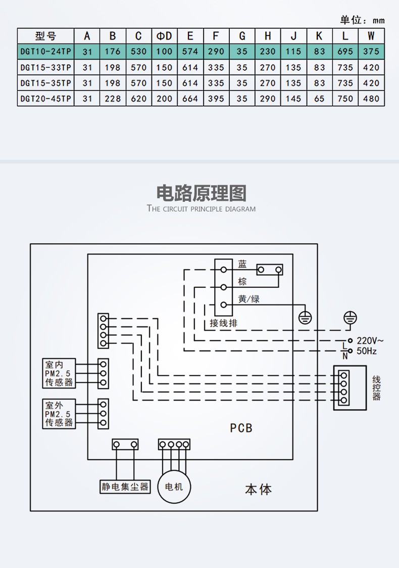 5静音过滤智能app控制管道换气风机 多风量可选 dgt15-33tp【图片