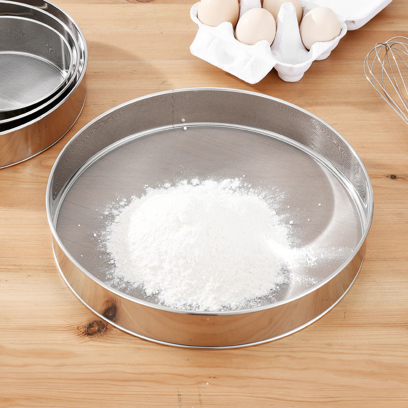 筛子面粉筛子过滤网筛超细不锈钢面粉筛网烘焙手持40目网筛子 15cm40