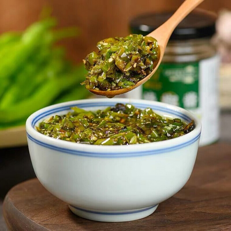 川妹子烧椒酱川娃子辣椒酱下饭菜爽脆烧焦酱农家虎皮青椒剁椒拌面料烧