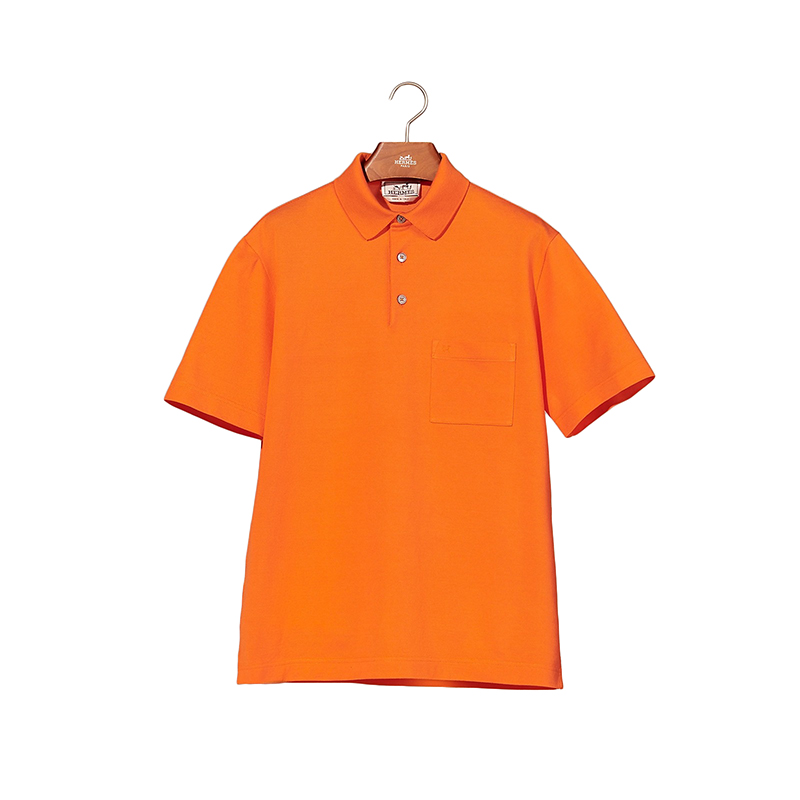 【包税】预订款1-2周 hermes/爱马仕 22年秋冬新款 男士橙色纯棉h字