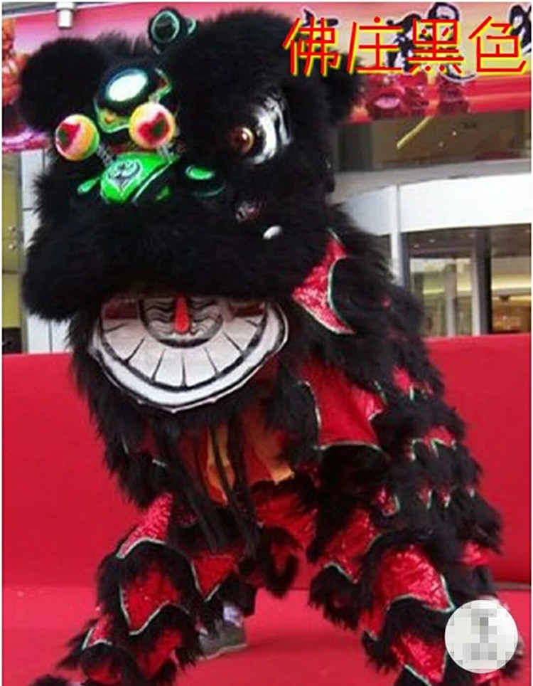 炫漾 舞龙舞狮道具整套双人成人学生舞狮羊毛狮子头醒狮儿童佛山羊毛