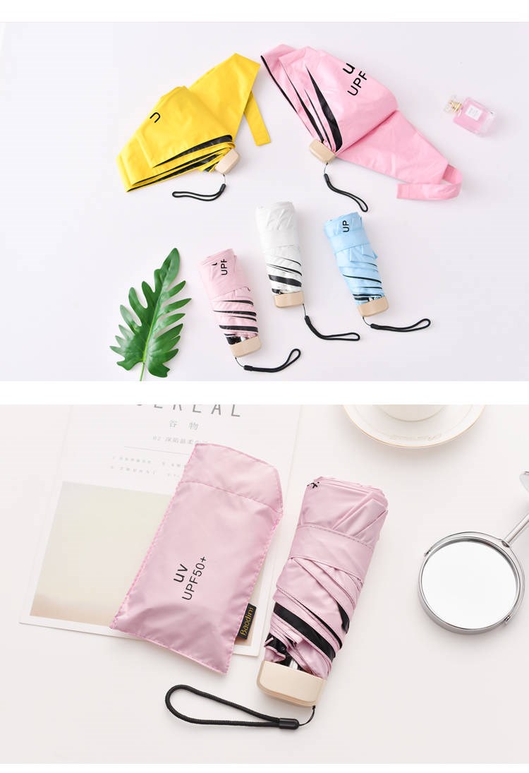 义乌掌中伞 小巧灵动掌中伞卡片伞雨晴两用伞防紫外线女太阳伞小型