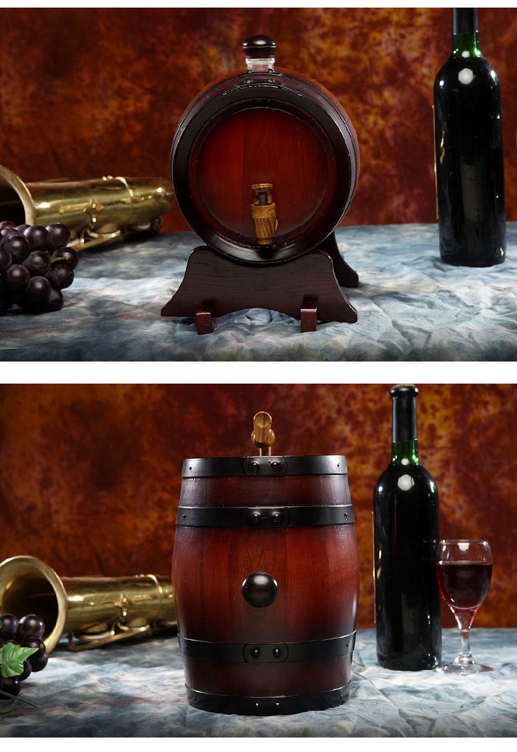 洋酒橡木桶空桶红酒桶橡木桶酒桶100l橡木实木无胆红酒空桶葡萄酒发酵