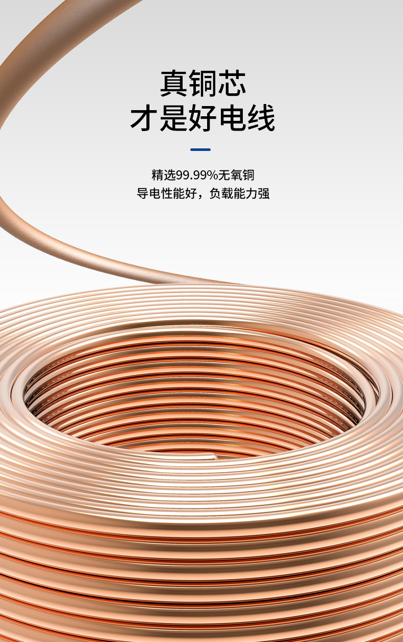 飞雕电线电缆单芯硬线铜芯4平方无氧精铜国标家用家装15平方bv25bv25