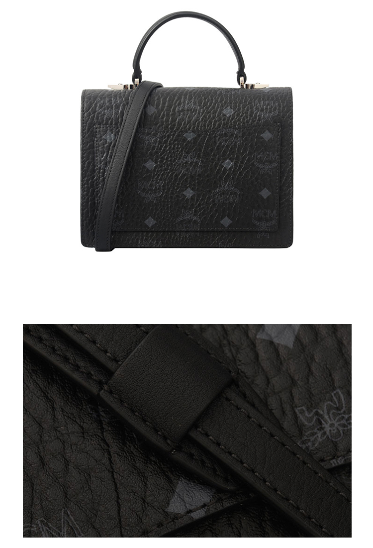 mcm女包黑色时尚手提包单肩包黑色均码
