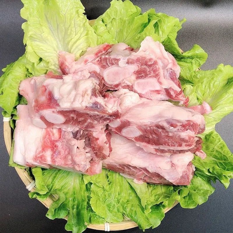 清真新鲜牛胸骨胸肋脆骨牛仔骨原切骨脆骨带肉纯骨雪花四斤牛胸骨