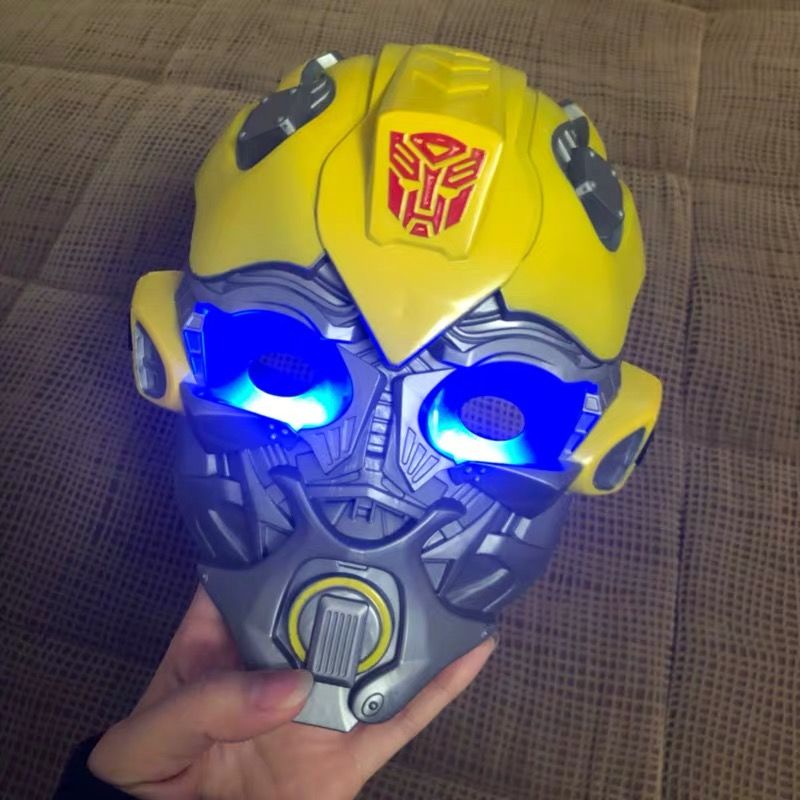 大黄蜂发光面具动漫卡通万圣节儿童玩具披风闪光剑 大黄蜂发射手套