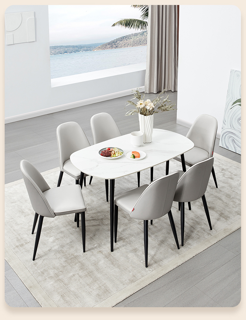 睡莲 岩板餐桌 郁金香餐椅*4【图片 价格 品牌 报价】