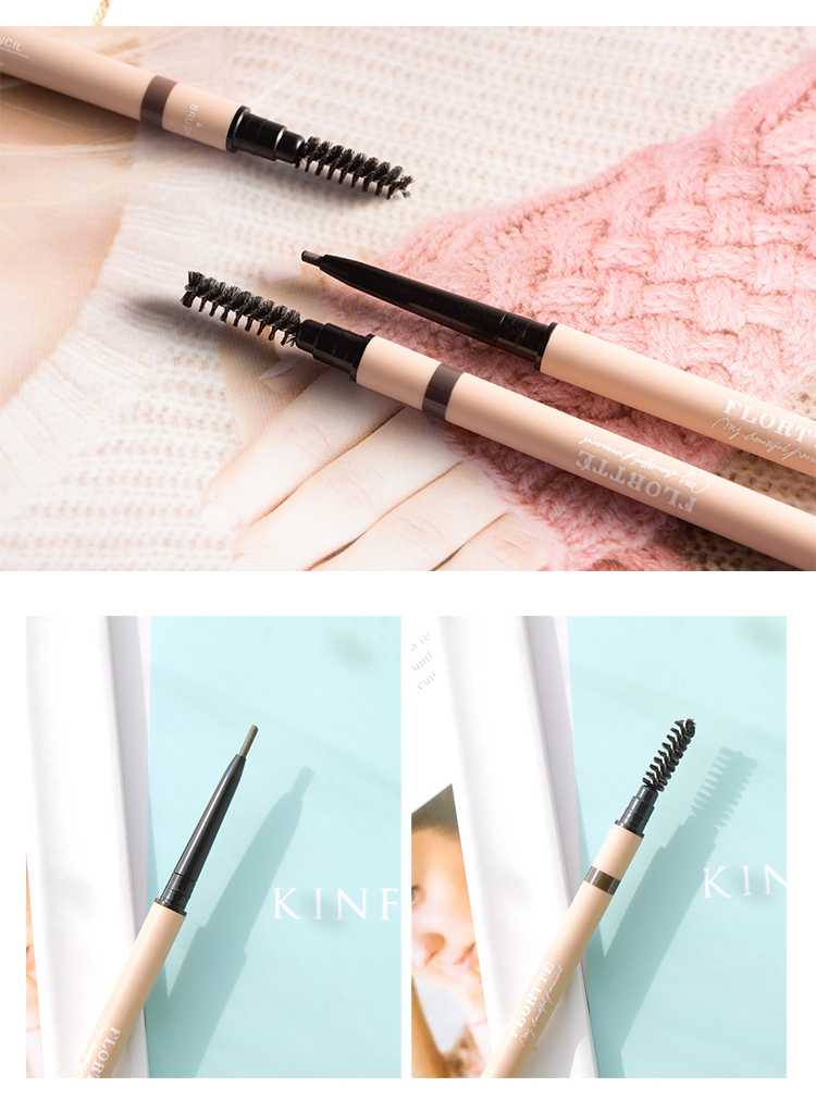 flortte花洛莉亚双头极细眉笔自然立体防水防汗不易脱色花落利亚麦欧