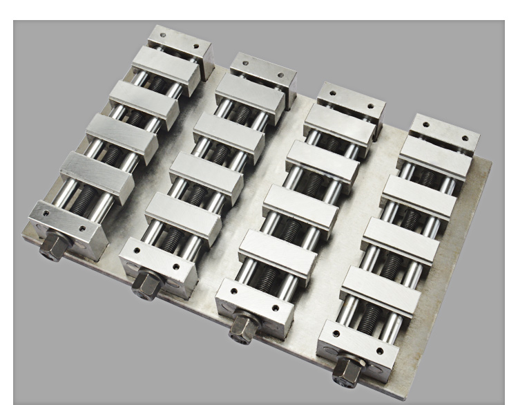 cnc铜公夹具多功能夹具多工位批士电极夹具火花机多开口虎钳夹具 四排