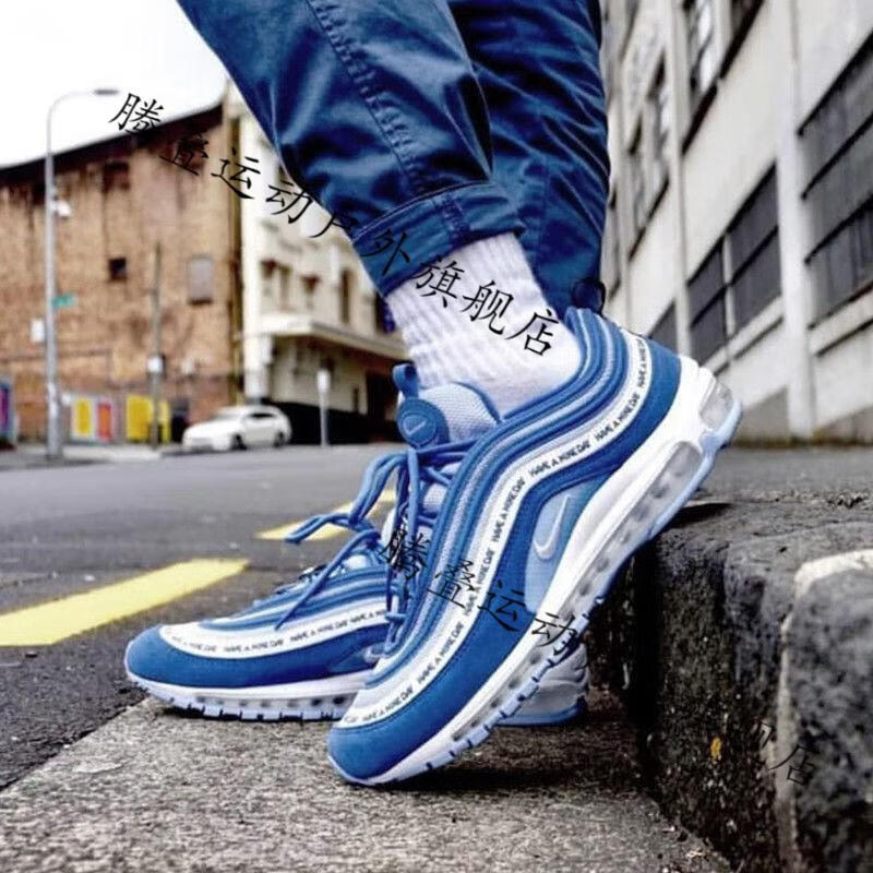 【官方旗舰店】max 97全掌气垫头跑步鞋3m反光增高耶稣圣水笑脸情侣