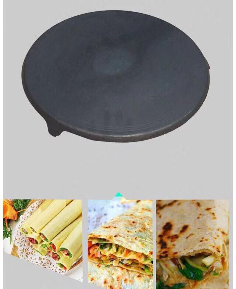鏊子山东杂粮煎饼家用摊煎饼果子锅烙饼锅煎40厘米3斤无工具送批子