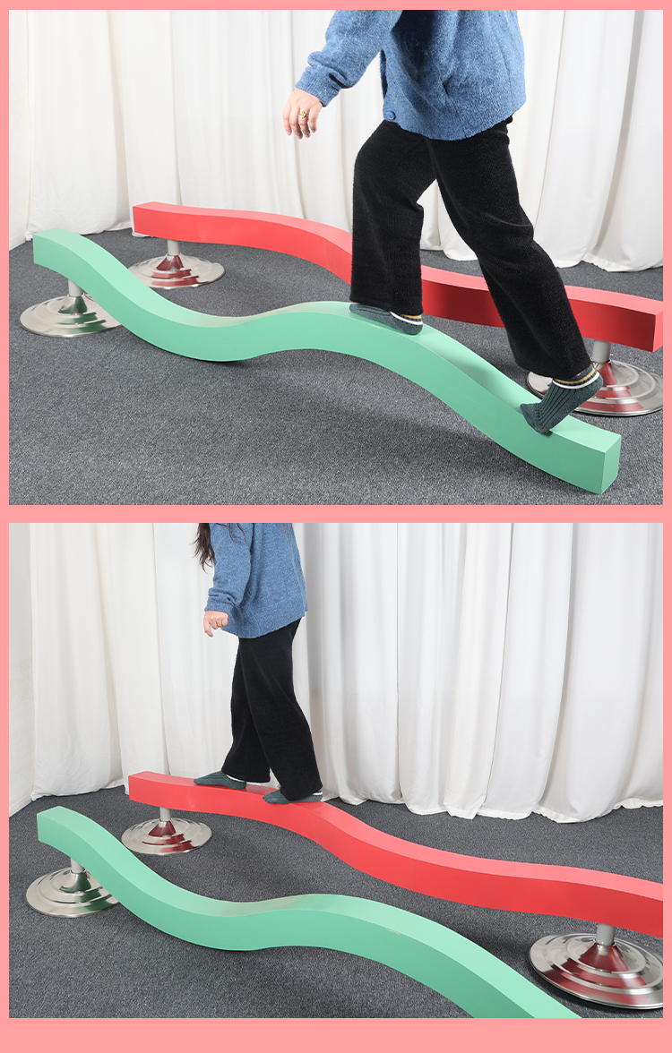 宝利嘉s型平衡木独木桥早教儿童感统训练器材家用前庭平衡力锻炼幼儿